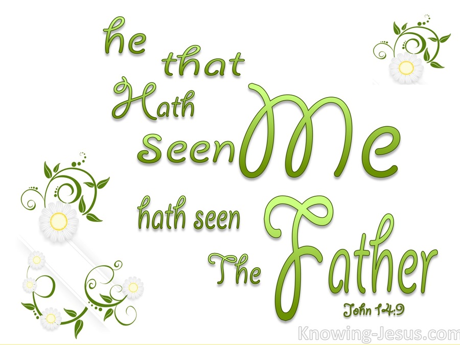 John 14:9 He Who Has Seen Me Has Seen The Father (green)